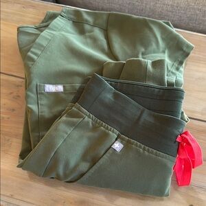 Figs Olive Green Scrub Set